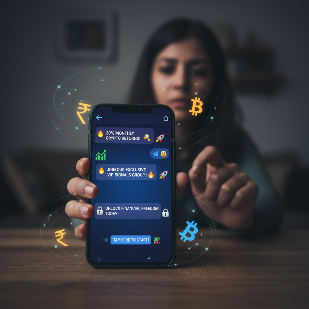 Telegram crypto 30% monthly returns India - is it a scam? What to do?