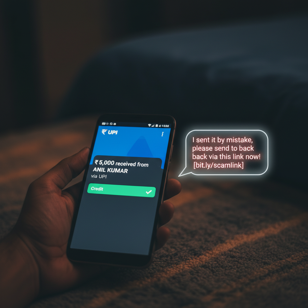 UPI unexpected deposit scam — caller asking to return, what to do?