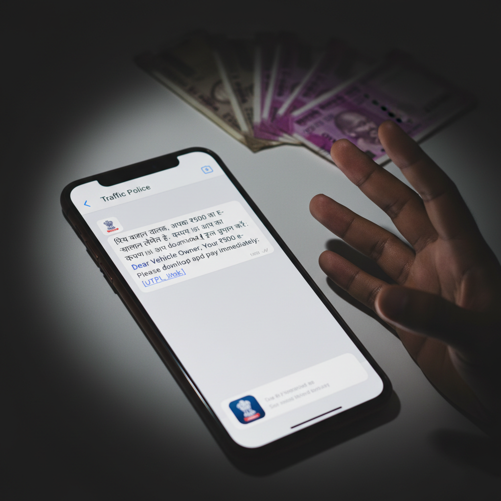 WhatsApp e-challan APK download link received – bank account emptied, what to do now?