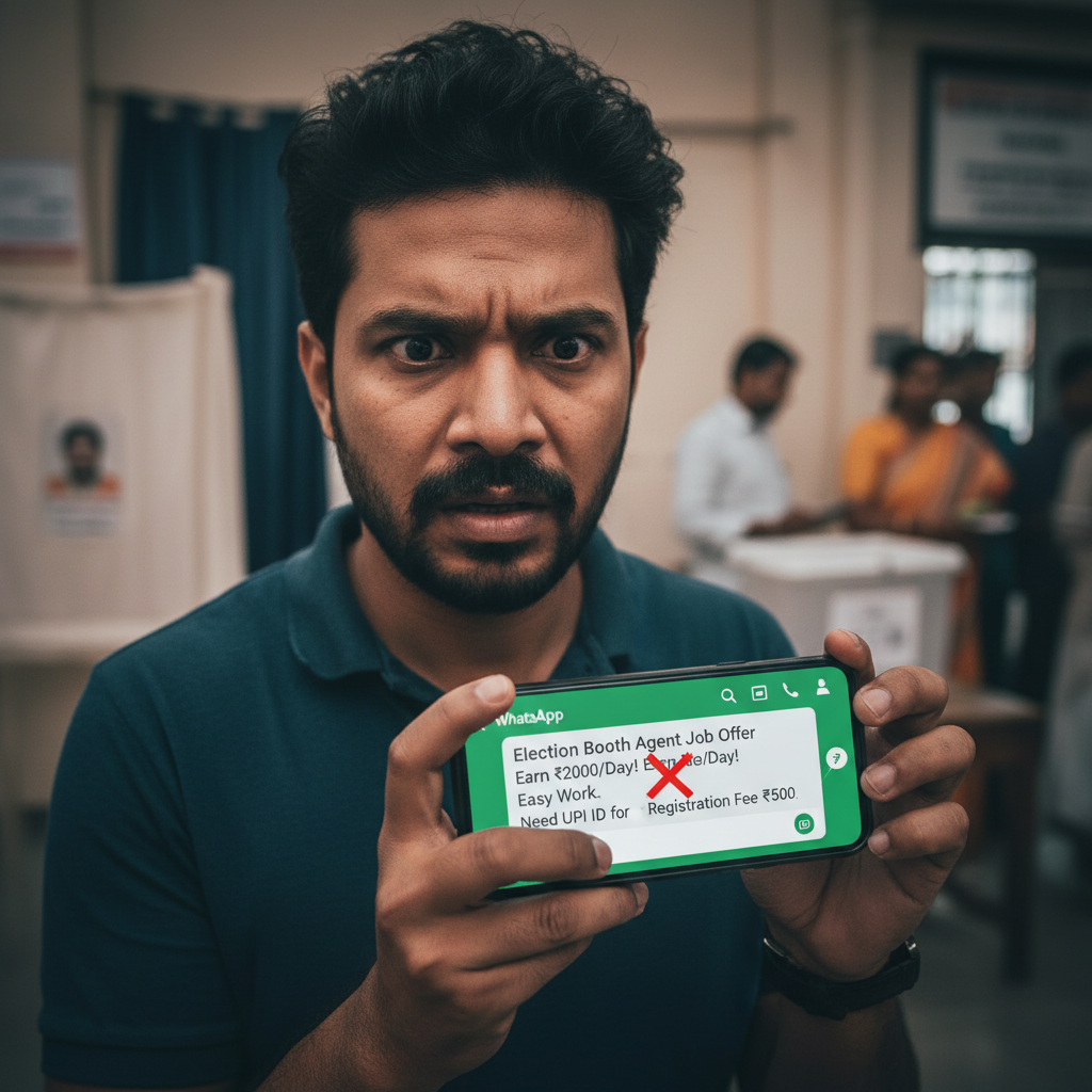WhatsApp Election Booth Agent job real or fake — how to check?
