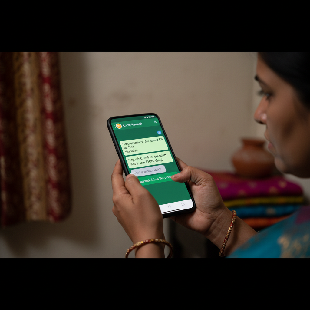 WhatsApp task scam India: liking videos for money, is it real?